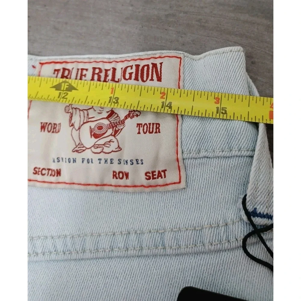 True Religion Men's Rocco  Relaxed Sn Flap Skinny Jeans Shorts Sz 30